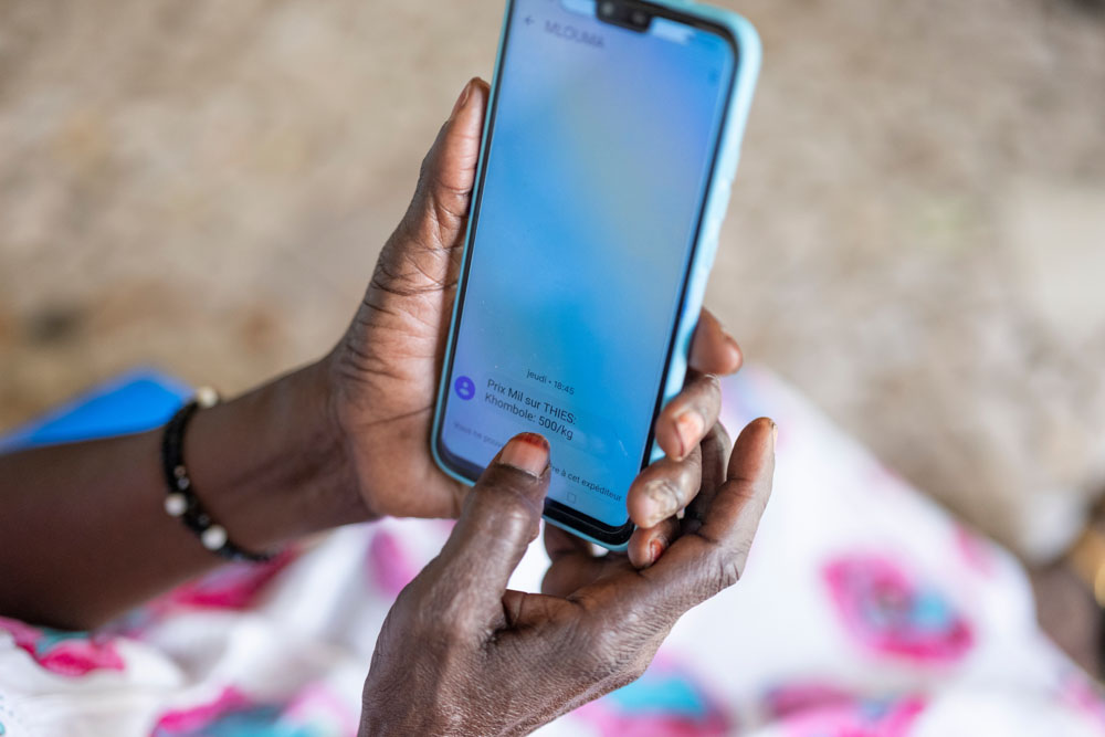 A text message on a mobile phone screen.