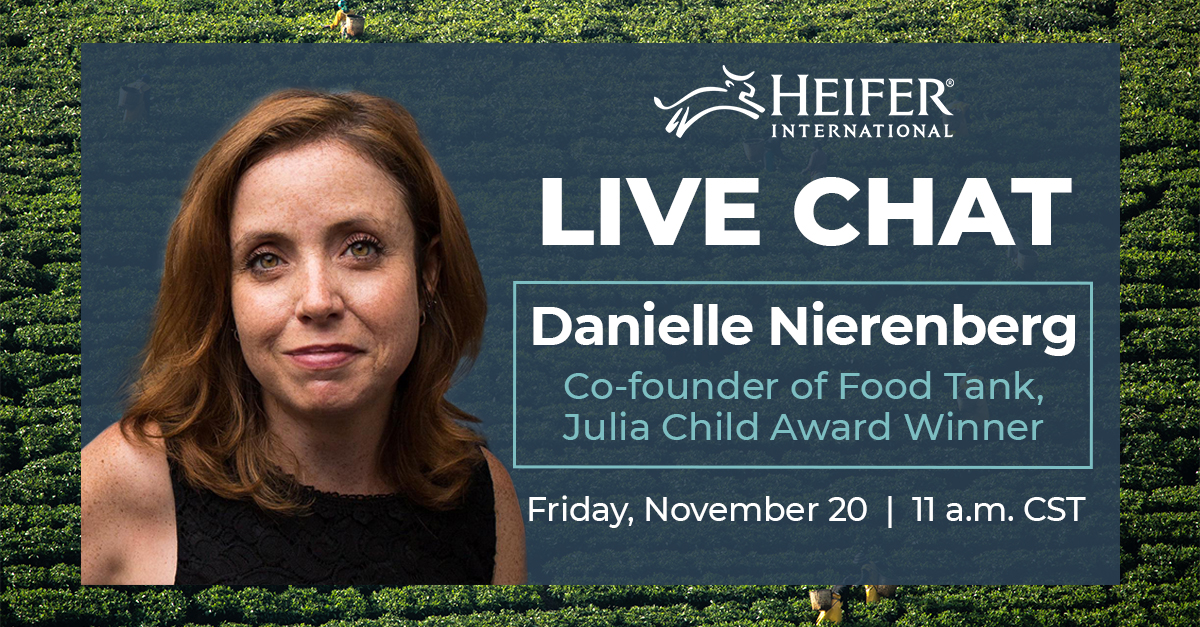 Sign up today to attend the next #HeiferTogether chat with Danielle Nierenberg.