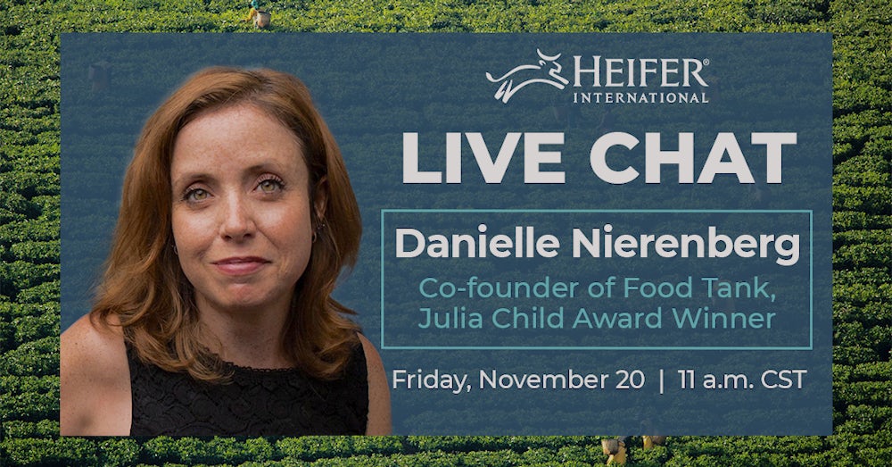 Sign up today to attend the next #HeiferTogether chat with Danielle Nierenberg.